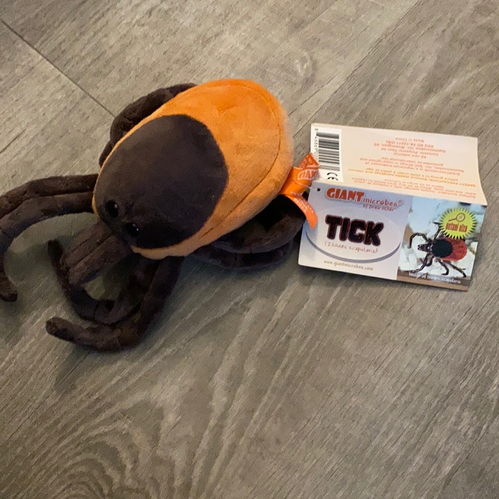 Giant microbe tick plush